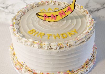 Birthday Cake with fondant banana